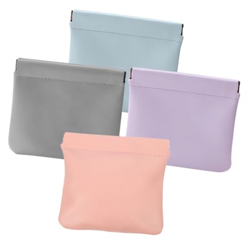 LOORGVEL 4 Stck Selbstschließende wasserdichte PU Kosmetiktasche Teiliges Kompakt Tragbar Multifunktional für Damen zur Aufbewahrung von Make Up und Schmuck Unterwegs von LOORGVEL
