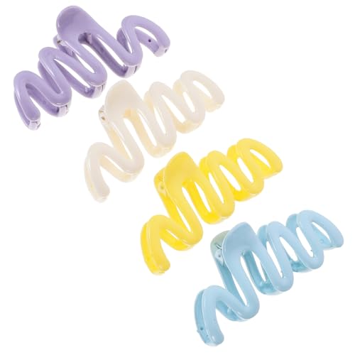 LOORGVEL 4 Stück Große Haarklammern für Dickes Haar Wellenförmige Haarklammern mit Starkem Halt für Frauen Vielseitige Haarschmuck claw Clips von LOORGVEL