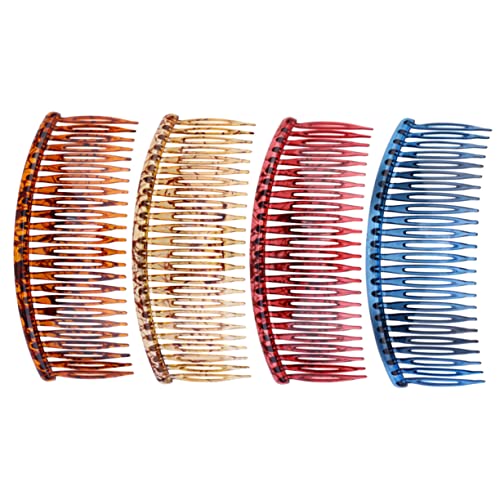 LOORGVEL 4 Stück Haarspangen aus Resin Haarkämme für Damen Vielseitige Haaraccessoires für Hochzeiten Partys und DIY Haarschmuck Zufällige Farben Zufällige Farbe Zufällige Farbe von LOORGVEL