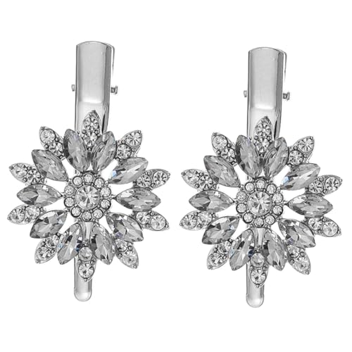 LOORGVEL 4 Stück Leichtgewichtige Strass Haarspangen Haarklammern mit Blumenmotiv für Frauen Vielseitiger Haarschmuck für Alltag und Hochzeit Robustes Legierungs Design für Verschiedene von LOORGVEL