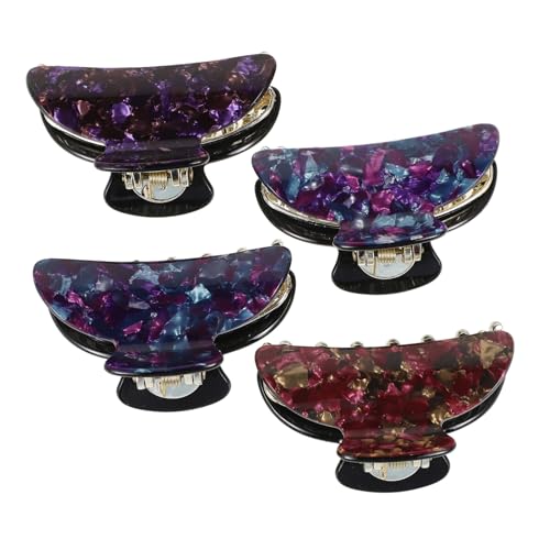 LOORGVEL 4 Stück Teiliges Acryl Haarclip für Damen und Mädchen Große Haarklammern in Gemischten Farben Langlebig und Schonend für Bad Dusche und Alltag Haarbruch oder Druckstellen von LOORGVEL