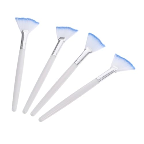 LOORGVEL 4 Stück Teiliges Fächerpinsel für Gesichtsmaske Weiche Borsten Hautfreundlich Leicht zu Reinigen Tragbar für Make up und Hautpflege Wiederverwendbar Präzise Anwendung von LOORGVEL