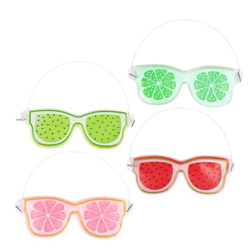 LOORGVEL 4 Stück Teiliges Gel Augenmaske Kühlende Wiederverwendbare Augenkompresse gegen Geschwollene Augen für Frauen und Männer Tragbar für Zuhause und Reisen Erfrischend und bei von LOORGVEL