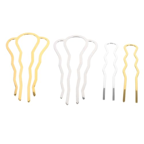 LOORGVEL 4 Stück Teiliges Haarkämme aus Handgefertigte Seitliche Haarkämme mit Wellenmuster Langlebig und Leicht für Brautfrisuren Partys und Alltag Haarschmuck für Damen von LOORGVEL