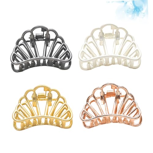 LOORGVEL 4 Stück Teiliges Metall haarspangen in Gold Leichte Widerstandsfähige Haar klammern mit Robustem Krallendesign Geeignet für Dickes und Dünnes Haar Modischer Haarschmuck für Frauen von LOORGVEL