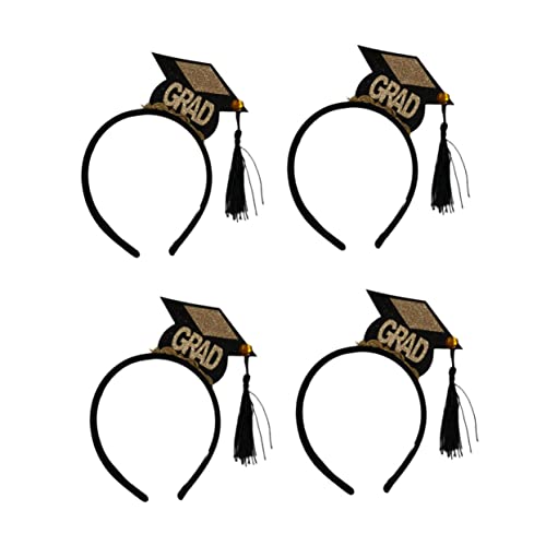 LOORGVEL 4 Stück Teiliges Mini Quasten Hut Stirnband Modischer Haarschmuck für Damen Leichtes Party Accessoire Stilvolles Abschlussfeier Haarband als und Fotorequisite von LOORGVEL