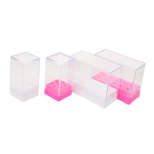 LOORGVEL 4 Stück Teiliges Nagelfräser Aufbewahrungsset aus Keramik und Wolframstahl Organizer mit Übersichtlichem Display Langlebig und Leicht zu Reinigen für Nagelstudio und Maniküre von LOORGVEL