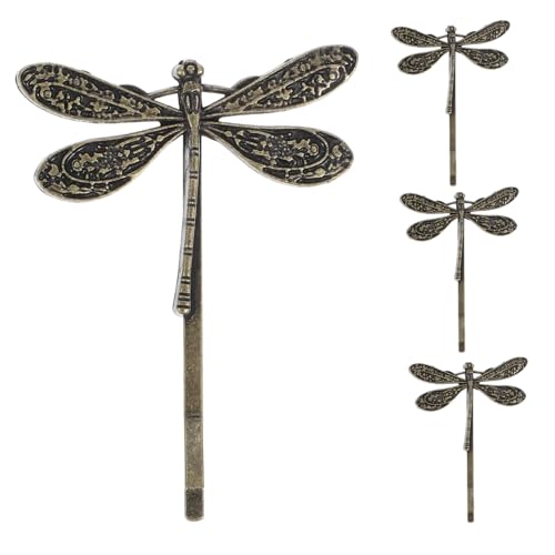 LOORGVEL 4 Stück Vintage Haarklammern Metall Dragonfly Haarspangen Kleine Haarklammern Damen Haarschmuck Elegant Stabil Kein Haarschaden Zinclegierung von LOORGVEL