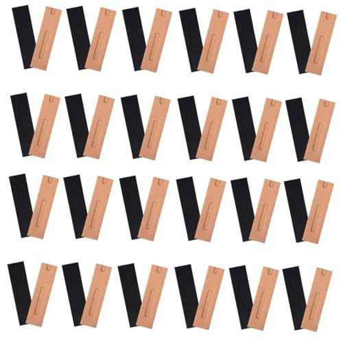 LOORGVEL 40 Stück Teiliges Papier Stifttaschen Stabile Kraftpapier Hüllen für Einzelne Kugelschreiber und Bleistifte Faltbare Papier etuis mit Fenster Leichtes Praktisches Schreibgeräte von LOORGVEL