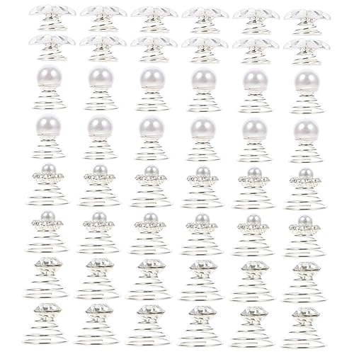 LOORGVEL 48stücke Spiral Haarnadel Mit Wirbel Haarspangen Haarschraube Clip Und Haarspiralen Clip Für Zöpfe Haarschmuck Für Brautfrisuren von LOORGVEL