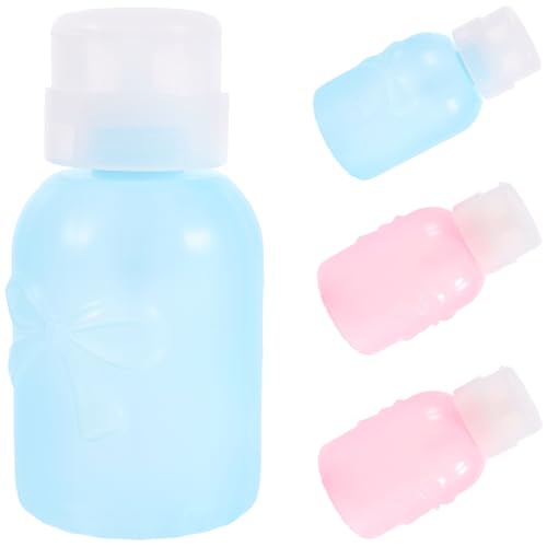 LOORGVEL 4stücke Pumpspender Zum Herunterdrücken Für Nagellackentferner Und Make-up-entferner Mit Verschließbarer Flasche Für Reise Und Tägliche Nutzung von LOORGVEL
