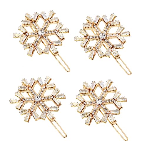 LOORGVEL 4stücke Teiliges Weihnachts-schneeflocken-haarspangen Für Frauen Elegante Haaraccessoires Für Festliche Anlässe Für Weihnachten Geburtstagsfeiern Und Mehr von LOORGVEL