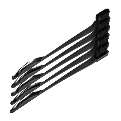 LOORGVEL 5 Stück Doppelseitiger Fanform Make up Pinsel für Damen Langlebiger Augenbrauenpinsel Wimperntrenner und Haardye applikator Vielseitig Einsetzbar für Präzises Styling und Pflege von LOORGVEL