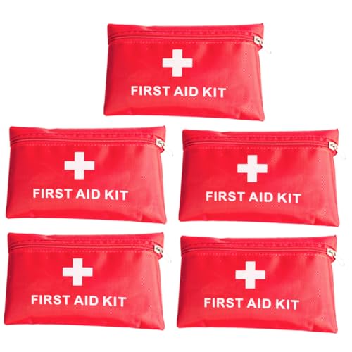 LOORGVEL 5 Stück Teiliges Erste Tasche Kompakter Notfall Organizer Kompakt und Tragbar Reißfest Vielseitig für Outdoor Reisen Büro Fitness von LOORGVEL