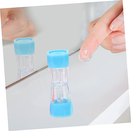 LOORGVEL 5 Stück Teiliges Kontaktlinsen Etui aus Robustem Kunststoff Tragbarer Aufbewahrungsbehälter mit Transparentem Design Stilvoller und Wiederverwendbarer Reise Organizer für Brillen von LOORGVEL