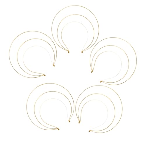 LOORGVEL 5 Stück Teiliges Metalldamen Haarreif Dreischichtiger Vintage Göttinnen Haarreif mit Glatten Kanten Kopfschmuck für Hochzeit Party Cosplay und Brautfrisuren von LOORGVEL
