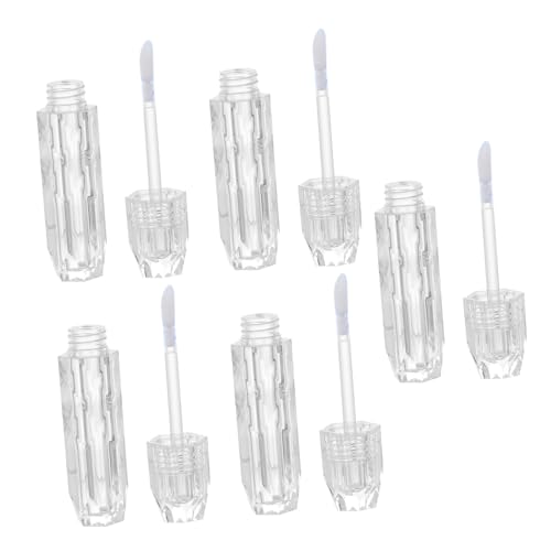 LOORGVEL 5 Stück Teiliges Nachfüllbare Lippenbalsam Behälter Transparent Mini Lipgloss Tuben Leicht Befüllbar Auslaufsicher Für DIY Lippenpflege Für Frauen Mädchen Alltag von LOORGVEL