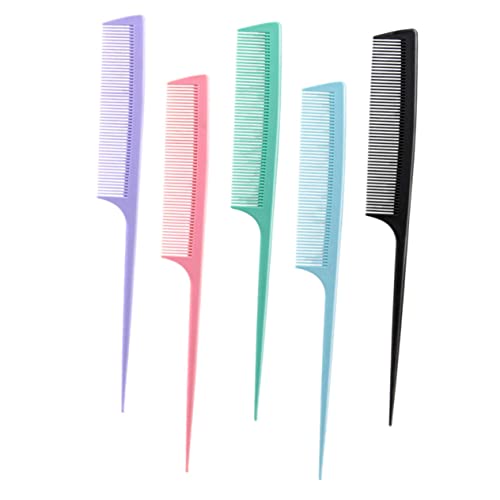 LOORGVEL 5 Stück Teiliges Pintail Comb aus Robustem Professionell für Herren Damen Feine Dichte Zähne Antistatisch Leicht Tragbar für Zuhause Vielseitiges Hairstyling von LOORGVEL