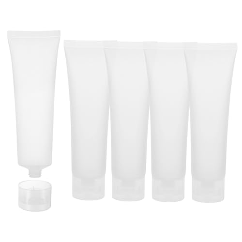 LOORGVEL 5 Stück Teiliges Reise Nachfüllflaschen Auslaufsichere Langlebige PVC und PP Flaschen für Shampoo Lotion Gesichtsreiniger Handcreme für Reisen Sport und Outdoor Einsatz von LOORGVEL