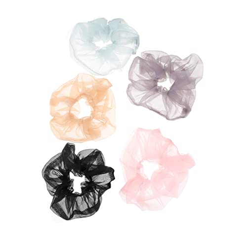 LOORGVEL 5stücke Haarring Pferdeschwanz Haargummi Für Frauen Mädchen Elastisches Haarband Mit Gummiband Für Lockiges Haar Oder Pferdeschwanz Tragen Zu Partys Reisen Und von LOORGVEL
