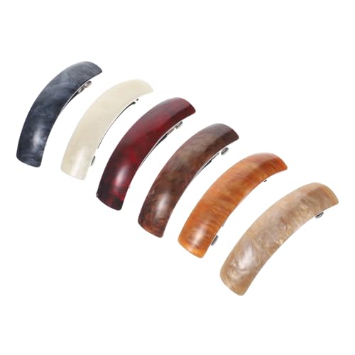 LOORGVEL 6 Stck Teiliges Kleine Haarklammern aus Metall und Acryl Starke Federclips für Damen und Mädchen Haaraccessoires für Vielseitiges Styling und Frisuren von LOORGVEL