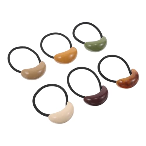 LOORGVEL 6stücke Elastische Haargummis Geometrische Ponytail Cuffs Keine Haarbeschädigung Elastische Bänder Für Frauen Und Mädchen Pflegeleichte Haaraccessoires von LOORGVEL