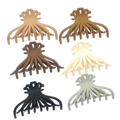 LOORGVEL 6 Stück Große Haarklammer Teiliges für Dickes Haar Minimalistischer Haarschmuck mit Starkem Vielseitige Haarspangen für Damen Langlebige Kralle für Bad und Alltag Farblich LOORGVEL 6 Stück Große Haarklammer Teiliges für Dickes Haar Minimalistischer Haarschmuck mit Starkem Vielseitige Haarspangen für Damen Langlebige Kralle für Bad und Alltag Farblich von LOORGVEL