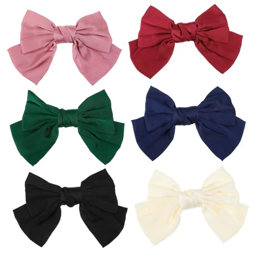 LOORGVEL 6 Stück Große Haarschleifen Haarspangen Damen Haarklammern mit sicherem Griff für Hochzeit Party Festliche Frisuren Damen Mädchen von LOORGVEL