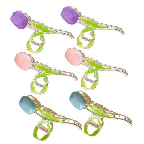 LOORGVEL 6 Stück Große Metall Haarklammer Tulpen Blumen Haarkralle für Damen Stabile Haarspangen aus Legierung Geeignet für Dickes und Zartes Haar Modischer Haarschmuck in Attraktiven LOORGVEL 6 Stück Große Metall Haarklammer Tulpen Blumen Haarkralle für Damen Stabile Haarspangen aus Legierung Geeignet für Dickes und Zartes Haar Modischer Haarschmuck in Attraktiven von LOORGVEL