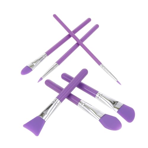 LOORGVEL 6 Stück Silikon Make Up Pinsel Teilig Umweltfreundliche Gesichtsmaske Applikatoren Hautfreundlich Leicht zu Reinigen Geeignet für Flüssige Lidschatten Foundation und Sonnenschutz von LOORGVEL