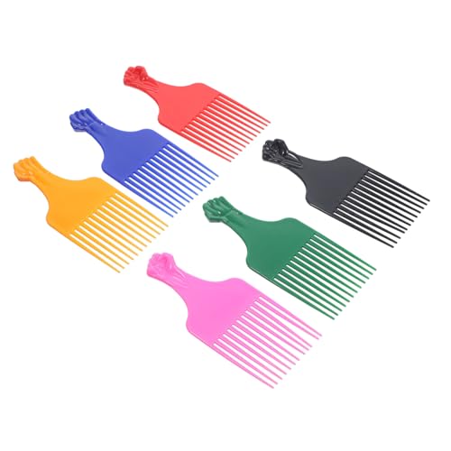 LOORGVEL 6 Stück Teiliges Kunststoff Kamm mit Langen Langlebig und Leicht Ergonomisches Design für Frauen und Männer zum Entwirren und Haarstyling Kompakt und Handlich für Unterwegs von LOORGVEL