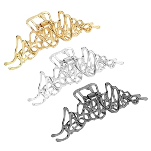 LOORGVEL 6 Stück Teiliges Metall Haarklammern mit Hohlraum design Kreative Haarspangen für Mädchen Stilvolle Ponytail Barrettes Eleganter Haarschmuck für Alltag und Festliche Anlässe von LOORGVEL