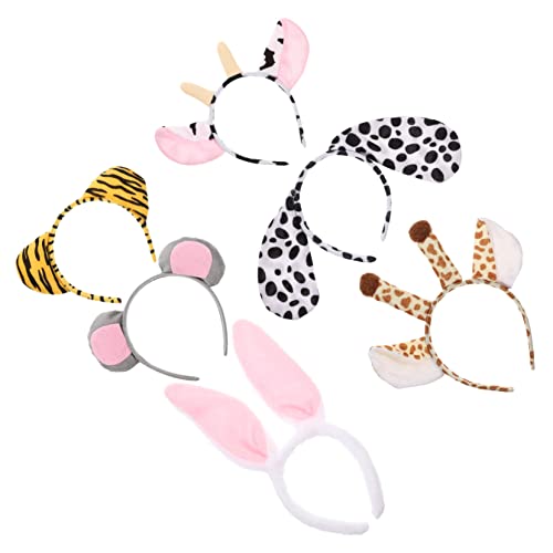LOORGVEL 6 Stück Teiliges Niedliche Tierkopf Haarreifen für Weiche Plüsch Partyhaarschmuck Cartoon Kostüm Accessoires für Mottopartys Karneval Fotospaß und Rollenspiele von LOORGVEL