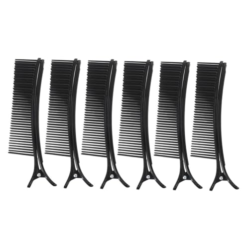 LOORGVEL 6 Stück Teiliges Schwarze Haarklammern für Damen Rutschfeste Friseur Haarspangen zum Stylen und Schneiden Professionelle Haarabschnitt Clips für Salon und Zuhause Leicht und von LOORGVEL