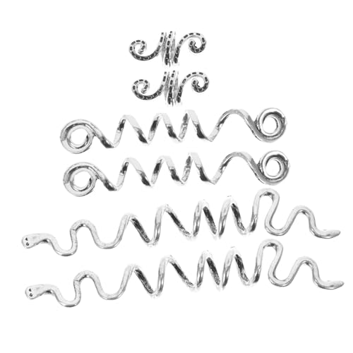 LOORGVEL 6 Stück Teiliges Spiral Haarclip aus Silbernem Verstellbare Haarschmuck Braids für Frauen und Mädchen Langlebige Accessoires zum Fixieren und Verschönern von Dreadlocks und von LOORGVEL