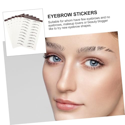 LOORGVEL 6 Stück Wasserdichte Augenbrauen aufkleber mit Haarähnlichem Design Natürliche Imitation Langanhaltend für Spärliche oder Überzupfte Brauen Einfach Anzuwenden für Damen von LOORGVEL
