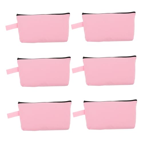 LOORGVEL 6-teiliges Kosmetiktäschchen Aus Segeltuch: Stifteetui Aus Segeltuch, Kosmetiktasche Mit Reißverschluss, Make-up-Taschen, Leere Make-up-geldbörse Für, Reisen, Organisation von LOORGVEL