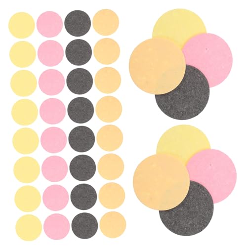 LOORGVEL 60 Stück Wiederverwendbare Runde Zellulose Gesichtsreinigungsschwämme für Empfindliche Haut Sanfte Tiefenreinigung Make Up Entferner Präzises Gesichtspflegepad für Täglichen von LOORGVEL