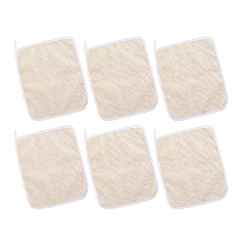 LOORGVEL 6stücke Teiliges Peeling-waschtuch Schnelltrocknende Badehandtücher Für Tägliche Anwendung Zu Hause Zur Sanften Reinigung Und Hautpflege Beige von LOORGVEL