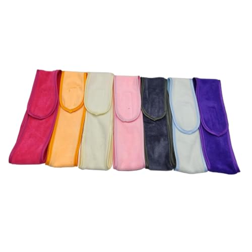LOORGVEL 7 Stück Teiliges Gesichtsspa Stirnband mit Klettband Schweißabsorbierend Dehnbar Geeignet für Make up Gesichtsreinigung Spa und Sport Damen Haarband für Bad und Fitness von LOORGVEL