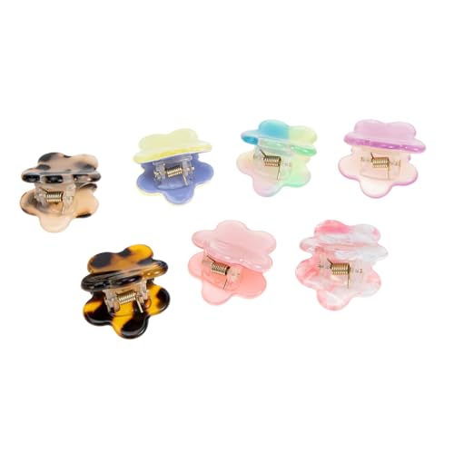 LOORGVEL 7 Stück Teiliges Kleine Bunte Blumen Haarklammern aus Hochwertigem Material Niedliche Haarclips für Mädchen für Vielseitige Frisuren und Täglichen Gebrauch von LOORGVEL