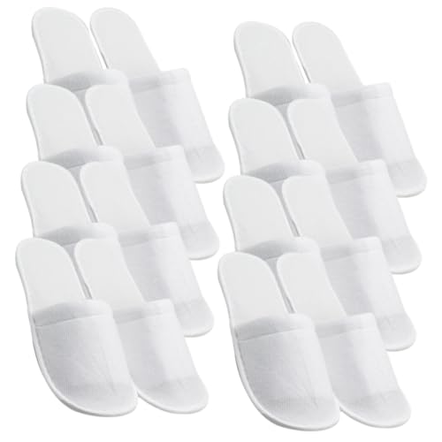 LOORGVEL 8 Paare Einweg Spa Slipper Damen Rutschfest Hotel Hausschuhe mit Sohle Weiche Gästehausschuhe für Pediküre und Salongebrauch von LOORGVEL