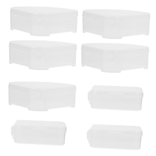 LOORGVEL 8 Stck Teiliges Make up Schwamm Aufbewahrungsbox aus Langlebigem Kunststoff Kleine Dreieckige und Quadratische Make up Puff Organizer Tragbar und Praktisch für Kosmetik von LOORGVEL