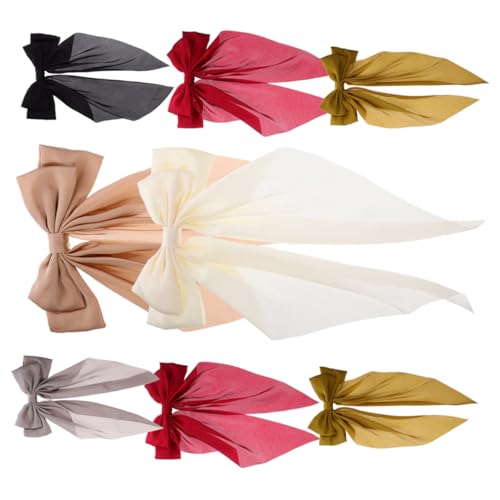 LOORGVEL 8 Stück Teiliges Große Haarschleifen Haarklammern für Dickes Haar Rutschfest Bunte Haarspangen Haarschmuck Damen Sanfter für Ponytails und Frisuren von LOORGVEL