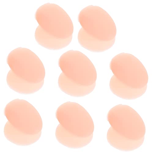 LOORGVEL 8Stücke Silikon Lippenbürstenabdeckungen Staubdichte Schutzhauben für Make Up Pinsel Hautfarbene Silikonlippenbürstenprotektoren Organizer für Lippen Make Up von LOORGVEL