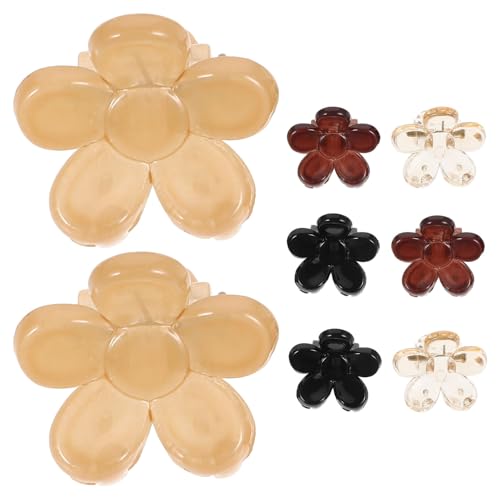 LOORGVEL 8stücke Mini-haarklammern Mit Blumenmotiv Kleine Haarklammern Aus Strass Und Kunststoff Haarspangen Für Mädchen Und Frauen von LOORGVEL