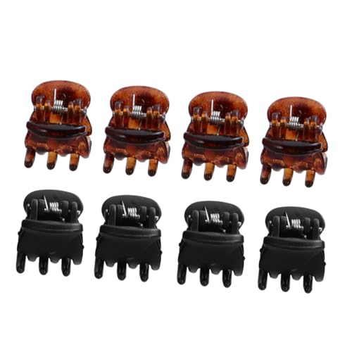 LOORGVEL 96 Stück Teiliges Mini Haarklammer aus Robustem Kunststoff Kleine Haarklammern für Damen und Mädchen Praktische Mini Hair Claws in Schwarz und Kaffee für Vielseitige Frisuren und von LOORGVEL