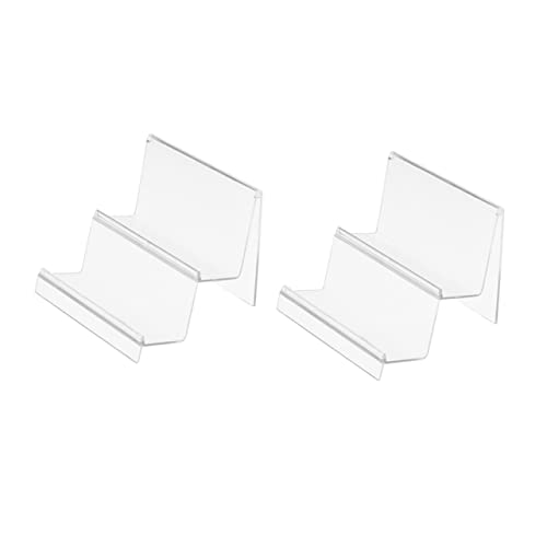 LOORGVEL Acryl Geldbörsenständer 2 Stück Transparent Doppellagig Organizer für Taschen Displayständer für Büro und Einzelhandel von LOORGVEL