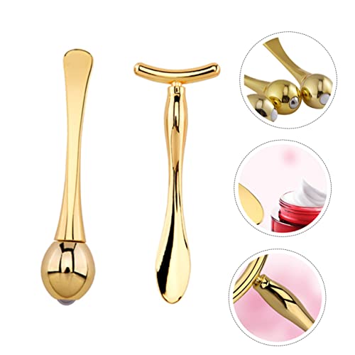LOORGVEL Augenmassage Roller 2 Stück Doppelseitiger Augenstift Aus Zinklegierung Tragbar Für Hautpflege Und Augenermüdung Inklusive Gesichtsmaskenlöffel Für Damen Und Herren LOORGVEL Augenmassage Roller 2 Stück Doppelseitiger Augenstift Aus Zinklegierung Tragbar Für Hautpflege Und Augenermüdung Inklusive Gesichtsmaskenlöffel Für Damen Und Herren von LOORGVEL