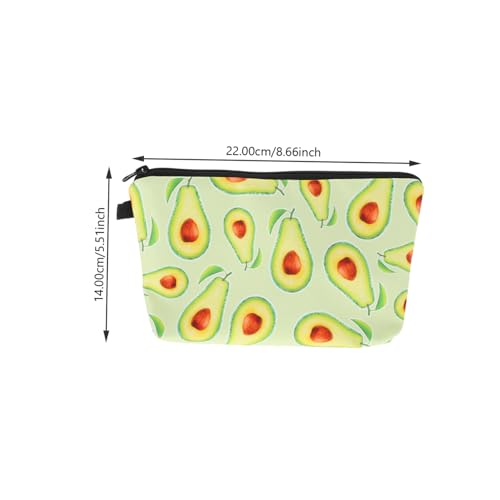 LOORGVEL Avocado Kosmetiktasche mit Süßem Muster Multifunktionale Aufbewahrungstasche für Make up und Toilettenartikel Große Kapazität Tragbar für Damen und Mädchen von LOORGVEL